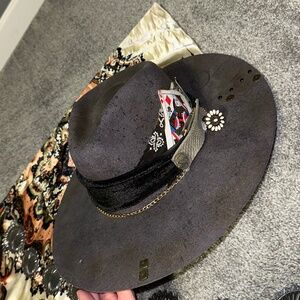 Handmade Martin Boot Co flat brimmed cowgirl hat